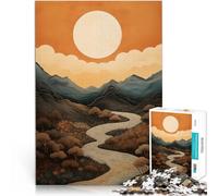 1000 Piece Jigsaws for Adults Puzzle Serene Mountain River Lernspiele DIY Spielzeug Geburtstagsgeschenk, Geschenke75x50cm