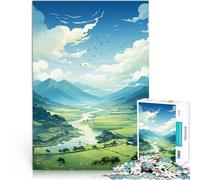 1000 Piece Jigsaws for Adults Puzzle Serene Valley Landscape Lernspielzeug eignet sich ideal als Geschenk für die ganze Familie38x26cm