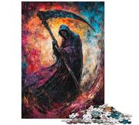 1000 Piece Jigsaws for Adults Puzzle Shadow Reaper Fun Games Staycation Kill Time Anti-Stress Toys Decompressing Intellectual Size 38x26cm