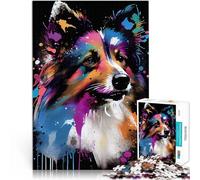 1000 Piece Jigsaws for Adults Puzzle Shetland Sheepdog Mini Col Analyse und Logik Lernspiel für Geburtstag, Weihnachten52x38cm