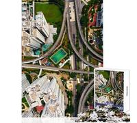 1000 Piece Jigsaws for Adults Puzzle Singapore Practical Game Precision Cutting Educational Toy Educational Challenge (38x26cm)