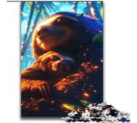 1000 Piece Jigsaws for Adults Puzzle Sloth Family Hug Family Fun & Game Night Improve Memory Secret Santa Gifts (size 38x52cm)