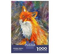 1000 Piece Jigsaws for Adults Puzzle Sly Fox Puzzles for Adults Toy Wall Decor Presents for Women Birthday Present, Gifts, 70x50cm/1000pcs