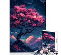 1000 Piece Jigsaws for Adults Puzzle Solitude Tree in Clouds Educational Toy Gifts for Women Men Impossible Game Artists' Collection, Fine Arts Size 38x26cm