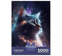 1000 Piece Jigsaws for Adults Puzzle Space Cat Galaxy Jigsaw Puzzle Brain Teaser Game Hand Speed Race Great Gift for Gaming 70x50cm/1000pcs