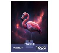 1000 Piece Jigsaws for Adults Puzzle Space Flamingo Puzzles for Adults Toy Wall Decor Presents for Women Birthday Present, Gifts, 38x26cm/1000pcs