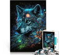 1000 Piece Jigsaws for Adults Puzzle Space Wolf and Flowers Games Toys Gift 26x38cm Enhance love between couples for teenager Age 14 Up