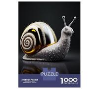 1000 Piece Jigsaws for Adults Puzzle Sparkling Silver Snail Teenager Puzzles Hands-on Game Difficult Challenge Birthday Present, Gifts, 70x50cm/1000pcs