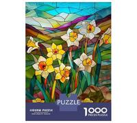 1000 Piece Jigsaws for Adults Puzzle Spring Daffodils Adult Jigsaw Puzzle Brain Teaser Game Difficult Challenge Challenging To Complete 52x38cm/1000pcs