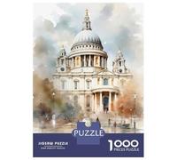 1000 Piece Jigsaws for Adults Puzzle St Paul's Cathedral London Teenager Puzzles Hands-on Game Difficult Challenge Birthday Present, Gifts, 70x50cm/1000pcs