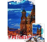 1000 Piece Jigsaws for Adults Puzzle St Petersburg Jigsaws for Adults Family Game Pattern Assembly Challenging To Complete (Size 50x75cm)