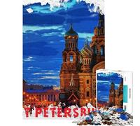 1000 Piece Jigsaws for Adults Puzzle St Petersburg Jigsaws for Adults Family Game Pattern Assembly Challenging To Complete (Size 38x52cm)