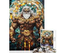 1000 Piece Jigsaws for Adults Puzzle Stained Glass God Practical Game Precision Cutting Educational Toy Educational Challenge (50x75cm)