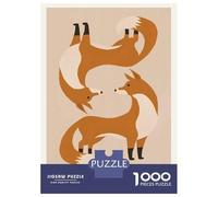 1000 Piece Jigsaws for Adults Puzzle Stylized Foxes Art Print Teenager Puzzles Brain Teaser Game Enhance Memory Educational Challenge 70x50cm/1000pcs