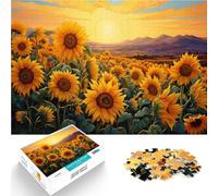 1000 Piece Jigsaws for Adults Puzzle Sunflower Sunrise Made of cardboard，Suitable for ages 14 and up Antistress Vacation at home Killing time Funny gift。size：38x52cm/14.96x20.47inch