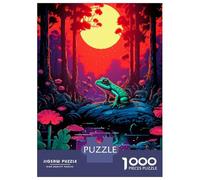 1000 Piece Jigsaws for Adults Puzzle Sunset Frog Pixel Art Adult Jigsaw Puzzle Brain Teaser Game Difficult Challenge Challenging To Complete 70x50cm/1000pcs