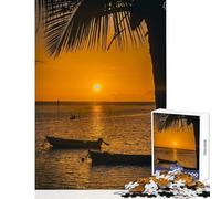 1000 Piece Jigsaws for Adults Puzzle Sunset of The Islands Educational Toy Funny Gift for Educational Game Every Piece Is Unique - size 38x26cm