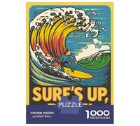 1000 Piece Jigsaws for Adults Puzzle Surfer Riding Giant Wave Jigsaw Puzzle Brain Teaser Game Hand Speed Race Great Gift for Gaming 70x50cm/1000pcs