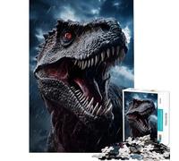 1000 Piece Jigsaws for Adults Puzzle T Rex Dinosaur Animal Addictive Toys to Cultivate Patience Practical Game Presents for Women Art Work Gifts (Size 50x75cm)
