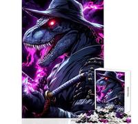 1000 Piece Jigsaws for Adults Puzzle T-rex Raptor Ninja Animal Educational Toy Funny Gift for Educational Game Every Piece Is Unique - size 38x26cm