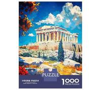 1000 Piece Jigsaws for Adults Puzzle The Acropolis Greece Travel Puzzles for Adults Fun Games Wall Decoration Challenging To Complete 52x38cm/1000pcs