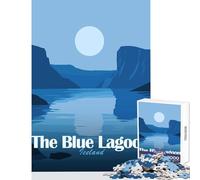 1000 Piece Jigsaws for Adults Puzzle The Blue Lagoon, Iceland Jigsaw Puzzles for Adults Precision Cutting Challenging To Complete Brainteaser Family Games (38x52cm)