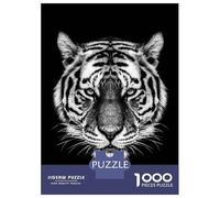 1000 Piece Jigsaws for Adults Puzzle Tiger Head Art Jigsaw Puzzle Brain Teaser Game Hand Speed Race Great Gift for Gaming 38x26cm/1000pcs