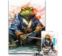 1000 Piece Jigsaws for Adults Puzzle Toad Warrior Frog Warrior Family Fun & Game Night Improve Memory Secret Santa Gifts (size 38x26cm)