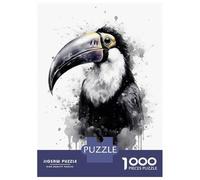 1000 Piece Jigsaws for Adults Puzzle Toucan Beauty Black Ink Adult Jigsaw Puzzle Toy Wall Decor Difficult Hard Birthday Present, Gifts, 38x26cm/1000pcs