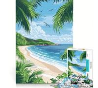 1000 Piece Jigsaws for Adults Puzzle Tropical Beach Paradise, Practical Game, Home Decoration, Artists Collection, Fine Art 38x52cm