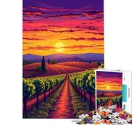 1000 Piece Jigsaws for Adults Puzzle Tuscany Vineyard Fun at Home Activities, Enhance Memory Educational Game Suitable for Ages 14 And Up (38x52cm)