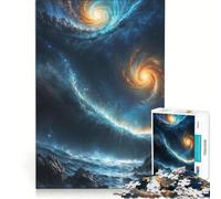 1000 Piece Jigsaws for Adults Puzzle Two Galaxies Collide, Practical Game, Home Decoration, Artists Collection, Fine Art 38x26cm