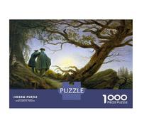 1000 Piece Jigsaws for Adults Puzzle Two Men And The Moon Jigsaw Puzzle Brain Teaser Game Hand Speed Race Great Gift for Gaming 38x26cm/1000pcs