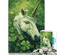1000 Piece Jigsaws for Adults Puzzle Unicorn St Patricks Day Family Fun & Game Night Improve Memory Secret Santa Gifts (size 50x75cm)