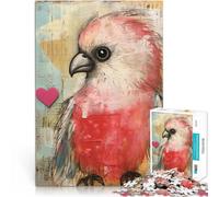 1000 Piece Jigsaws for Adults Puzzle Valentine Pink Cockatoo Painting Lernspiele Geburtstagsgeschenk, Geschenke75x50cm