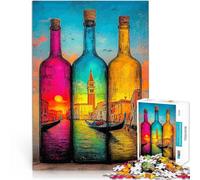 1000 Piece Jigsaws for Adults Puzzle Venice in Bottles Intellektuelles Spiel Jedes Stück ist einzigartig Anspruchsvolles Familienspiel52x38cm