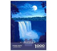 1000 Piece Jigsaws for Adults Puzzle Victoria Falls Night Puzzles for Adults Fun Games Wall Decoration Challenging To Complete 52x38cm/1000pcs