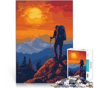 1000 Piece Jigsaws for Adults Puzzle Vintage Mountain Hiking Learning Educational Toy Every Piece is Unique - Challenging Family Fun Game 50x70cm