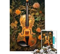 1000 Piece Jigsaws for Adults Puzzle Violin Vintage Violinist Jigsaw for Adults Relax Games Hand Speed Race Great Gifts for Gaming (Size 38x26cm)