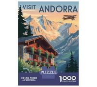 1000 Piece Jigsaws for Adults Puzzle Visit Andorra Travel Puzzles for Adults Fun Games Wall Decoration Challenging To Complete 52x38cm/1000pcs