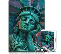 1000 Piece Jigsaws for Adults Puzzle Weeping Statue of Liberty Difficult Challenge Educational Games Great Gift for Games (size 38x26cm)
