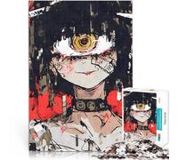1000 Piece Jigsaws for Adults Puzzle Weirdcore Big Eye Anime Girl Lernspiele mit vollständig ineinander greifenden, zufällig geformten Teilen75x50cm