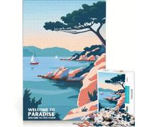 1000 Piece Jigsaws for Adults Puzzle Welcome to Paradise, Fun Games, Parent-child Interaction, with Matching Poster And Trivia Sheet 38x52cm