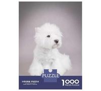 1000 Piece Jigsaws for Adults Puzzle Westie Jigsaw Puzzle Brain Teaser Game Hand Speed Race Great Gift for Gaming 38x26cm/1000pcs