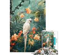 1000 Piece Jigsaws for Adults Puzzle White Cockatoo in Tropical Paradise Fun Activities at Home For Family Fun Impossible Game for 14+ Puzzle Game Offered (50x75cm)