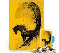 1000 Piece Jigsaws for Adults Puzzle Wild Horse Freedom Nature Intellectual Game with Fully Interlocking Randomly Shaped Pieces 50x70cm
