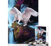 1000 Piece Jigsaws for Adults Puzzle Winged Tiger Educational Toy Gifts for Women Men Impossible Game Artists' Collection, Fine Arts Size 38x52cm