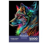 1000 Piece Jigsaws for Adults Puzzle Wolf Pop Art Animal Teenager Puzzles Hands-on Game Difficult Challenge Birthday Present, Gifts, 52x38cm/1000pcs