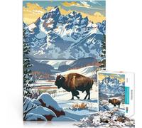 1000 Piece Jigsaws for Adults Puzzle Yellowstone National Park in Winter Quizspiel Die Liebe zwischen Paaren stärken52x38cm
