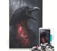 1000 Piece Jigsaws for Adults Raven With Glowing Core Hands-on Game Wall Decoration Suitable for Desktop Decoration 38x52cm